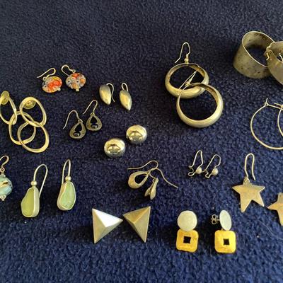 Sterling Silver Earrings, 14 pairs