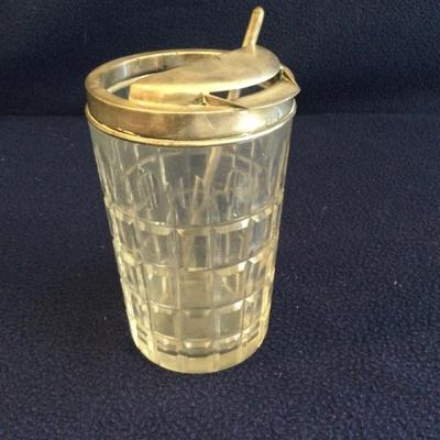 MCM Cartier Sterling Silver & Hawkes Cut Crystal Cocktail Strainer
