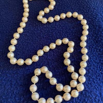 14K Gold Clasp Pearl Necklace