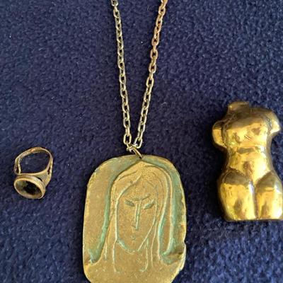 1970s Modernist Art Jewelry Chaudron