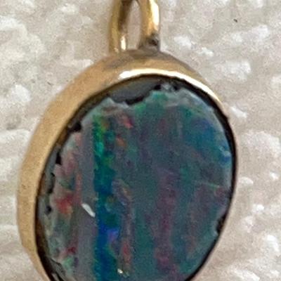 14K Gold Opal Pendant