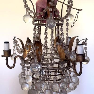 Chandelier Hardwired Early 20th Century Untested 