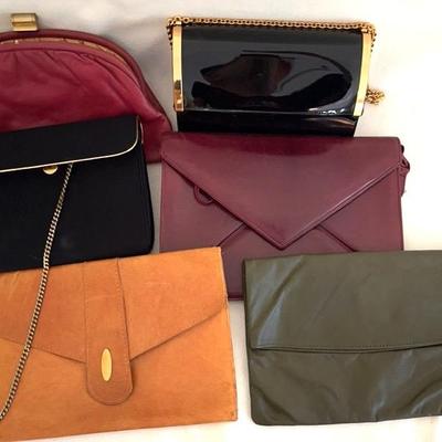 Purses, Clutches, Various Brands, 6 Pcs