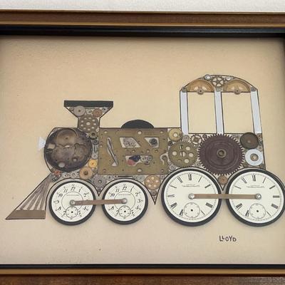 Bulova & Waltham Watch Co. Vintage Art, Train Design, Signed