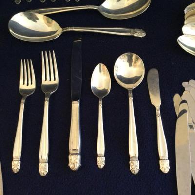 1938 Holmes & Edwards Danish Princess Pattern Silverplate Flatware Set, 112 Pcs