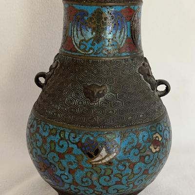 Japanese Antique Cloisonné Bronze Vase