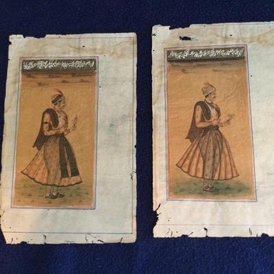 Antique Persian Manuscript Pages, 2 Pcs