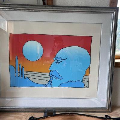 "Space Teacher" Peter Max Serigraph