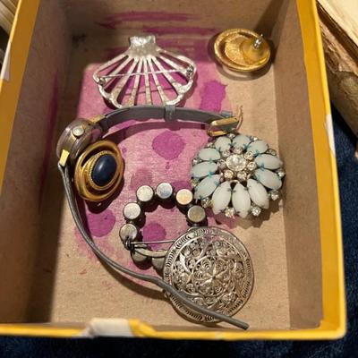 A LITTLE VINTAGE JEWELRY AND A FEW WATCHES.