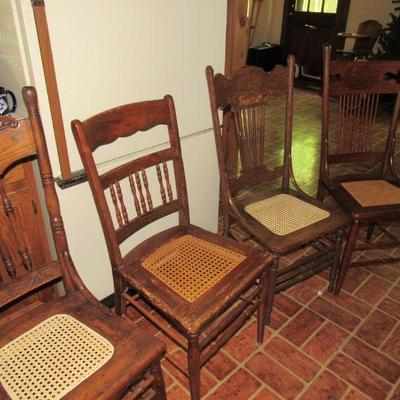 More cane bottom chairs