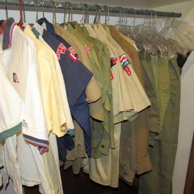 Boy scout uniforms, shirts and t-shirts