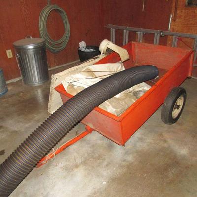 Lawn cart with vacumn set up