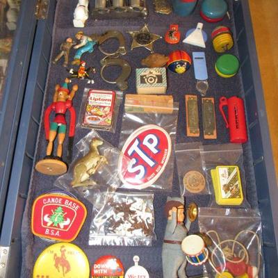 Lots of fun stuff- advertising pieces, old toys etc.