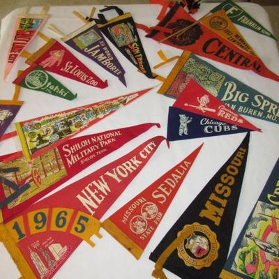 Vintage felt pennants