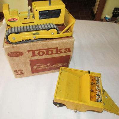Metal Tonka dozer-packer with original box