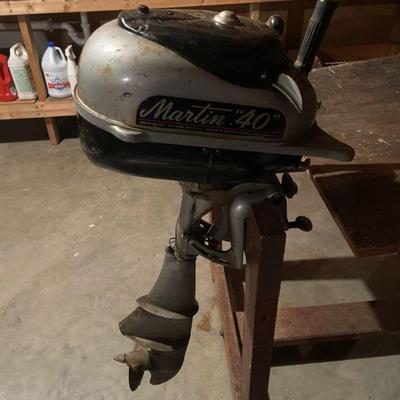 Vintage Martin 40 outboard motor