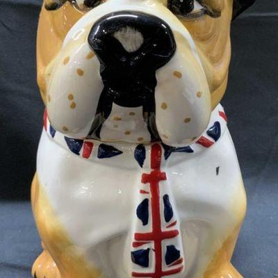 British Bulldog Ceramic Cookie Jar
