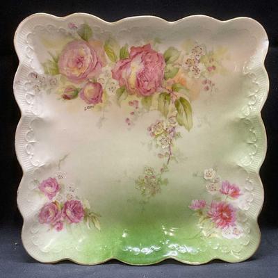 Vtg J Pouyat Limoges Porcelain Plate, France
