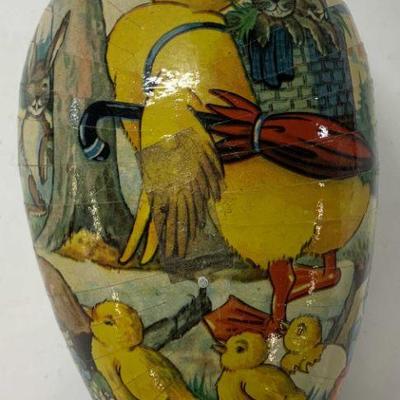 Vintage Western Germany Paper Mache Easter Egg
