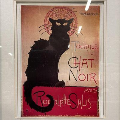Framed Tournee Du Chat Noir Repro Advertisement
