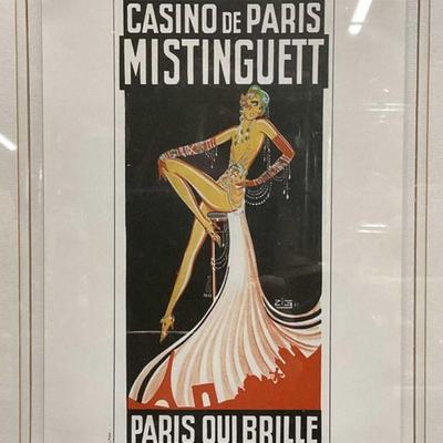 Sale Photo Thumbnail #46: Framed Casino de Paris French Repro Advertisement
