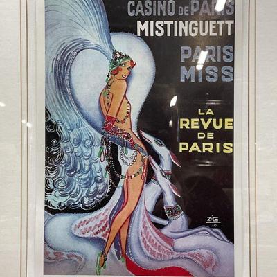 Framed Casino de Paris French Repro Advertisement
