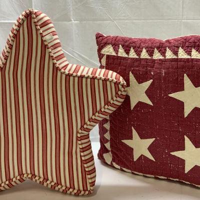 Lot 2 VNTG. Judi Boisson & Star Decorative Pillows
