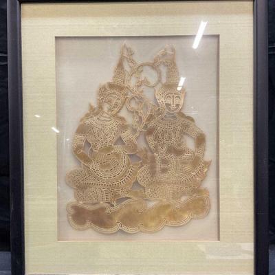 Sale Photo Thumbnail #103: Framed Thai Nang Yai Shadow Puppet
