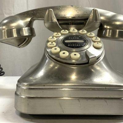 GRAND PHONE Flash Redial Brushed Metal Telephone
