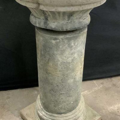 Sale Photo Thumbnail #100: Vntg Cement Display Pedestal / Plant Stand 29.5in
