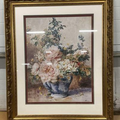 Sale Photo Thumbnail #65: Framed Rivoire Still Life Flowers Fine Art Print

