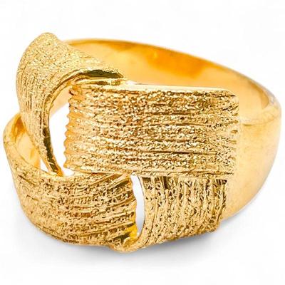 Milor Italy 925 Sterling Silver Gold-Tone Ring Size 7