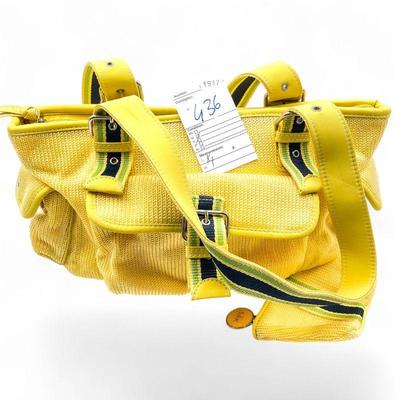 2000s The SAK Belinda Yellow Canvas Bag