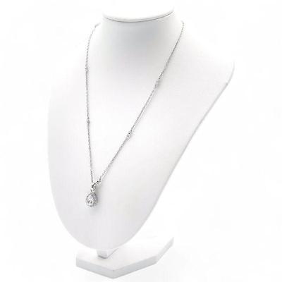 925 Sterling Silver Necklace with Teardrop Pendant