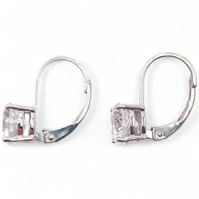 CZ 925 Sterling Silver Drop Earrings
