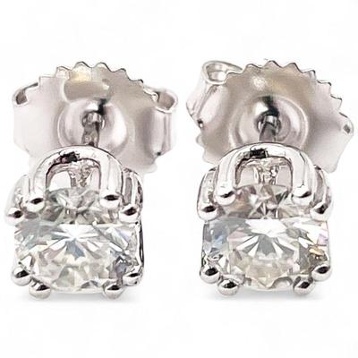 925 Sterling Silver Stud Earrings with CZ Stones