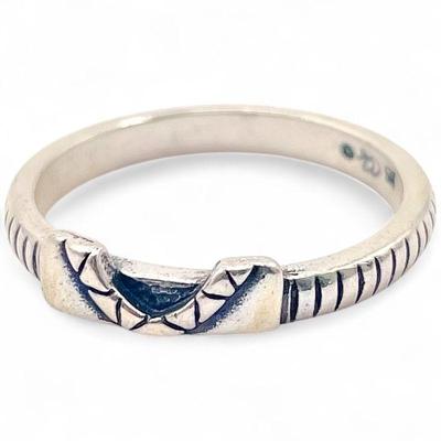 Carolyn Pollack 925 Sterling Silver Textured Band Ring Size 7