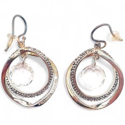 Michael Dawkins 925 Sterling Silver Double Hoop Earrings