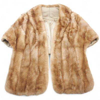 Light Brown Mink Fur Stole, 1950s-60s