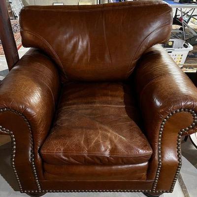 seasoned leather chair