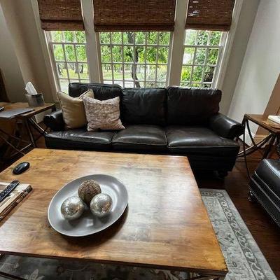 Brass and wood table