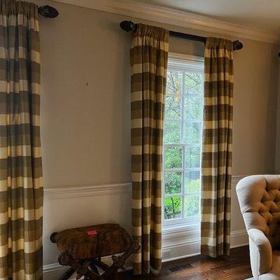 Fine Silk drapes many windows