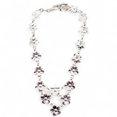 925 Sterling Silver Flower Anklet