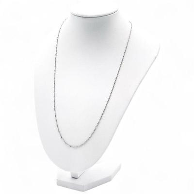 14K White Gold Rope Chain Necklace