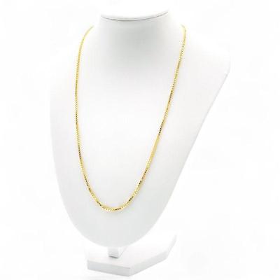 925 Sterling Silver Gold-Plated Box Chain Necklace