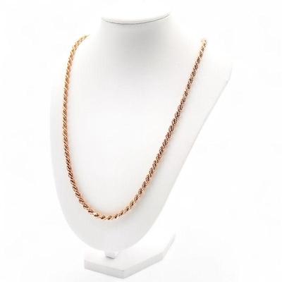 Milor Italy 925 Sterling Silver Rose Gold-Tone Necklace