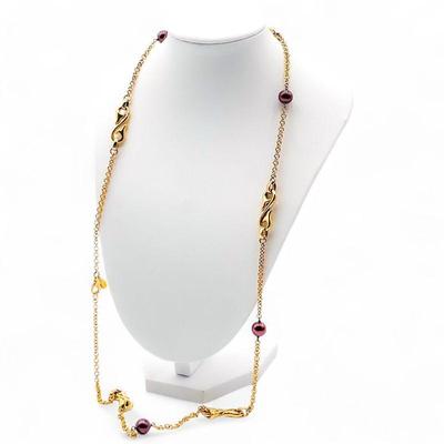 Gold-Plated 925 Sterling Silver with Burgundy Beads