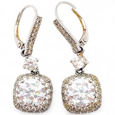 Vanna K CZ 925 Sterling Silver Drop Earrings