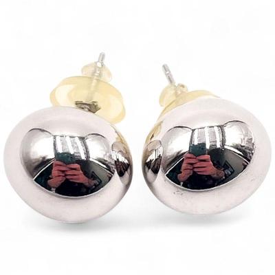 14K White Gold Milor Italy Stud Earrings