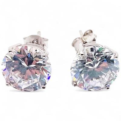 Sterling Silver 925 Cubic Zirconia Stud Earrings